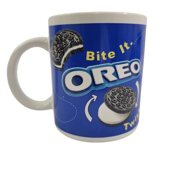 Oreo Cookie - Bite It Twist It Lick It - 14 Oz Ceramic Mugs Cups - Set of 2 - Picture 9 of 16